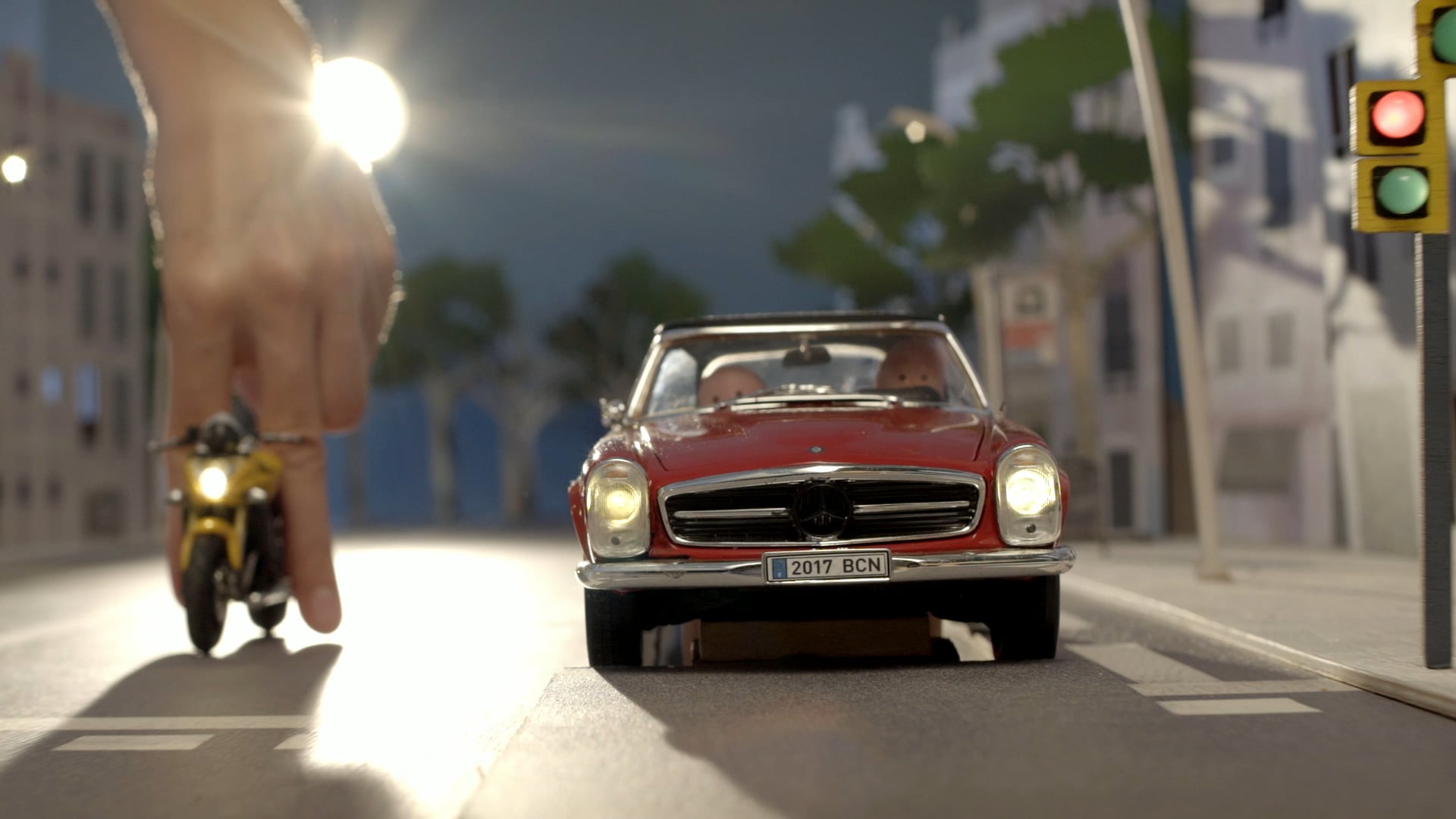 Barcelona ciutat de vianants – Motoristes a càmara lenta